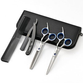 ULG Hair Cutting Scissors Thinning Shears Kit Professional Hairdressing Texturizing Salon Razor Edge Scissor Barber Kit1 Pro