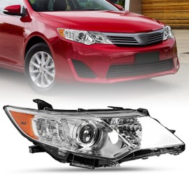 SOCKIR Halogen Headlight Assembly Fit for 2012-2014 Toyota Camry L/Le/Xle/Hybrid/Se Headlamp Replacement Right Passenger Sides