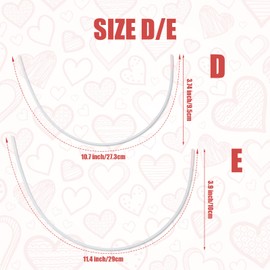 Gosknor 12 Pairs Bra Underwires, Metal Bra Wire Replacement Sturdy Bra Supporters Underwire Repair Parts for D Cup E Cup Bra Accessories Supplies White