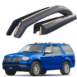 Goodyear Shatterproof in-Channel Window Deflectors for Lincoln Navigator 2007-2017, Rain Guards, Window Visors for Cars, Vent Deflector, Car Accessories, 4 pcs - GY008004