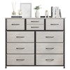LUMTOK 10-Drawer Dresser, Fabric Storage Dresser Drawers for Bedroom, Hallway,
