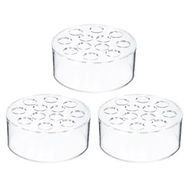 sourcing map 3 Pcs Acrylic Flower Vase, 6 Inch Round Floral Centerpiece for Dining Table, Round Flower Vase for Centerpieces Weddings Party Home Decor