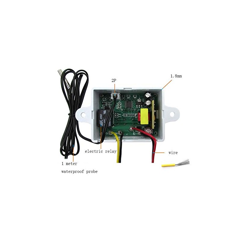 AC 220V Digital LED Temperature Controller XH-W3001 Mini Thermostat -50
