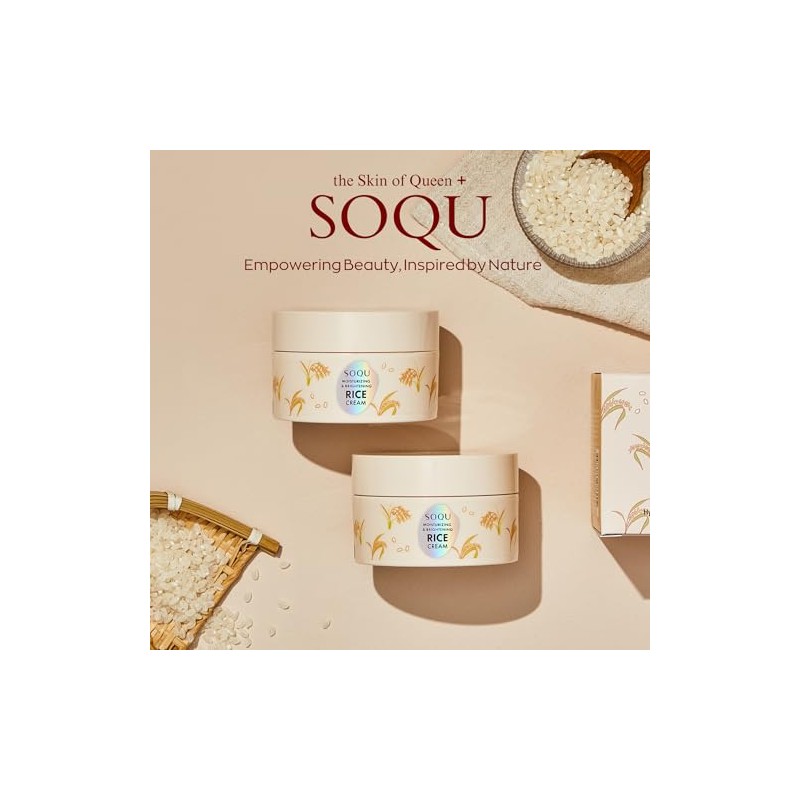 Crema de arroz hidratante e iluminadora, 2.48 onzas líquidas (paquete