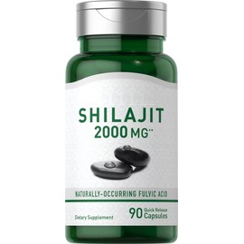 Pure Shilajit 2000mg 90 Caps Naturally Occurring Fulvic Acid Non GMO/No Gluten