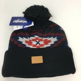 Wrangler NEW WRANGLER BLACK WINTER BEANIE, Free People Design with Pompom - FREE SHIP