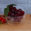Cabilock 2 Pcs Double Glass Bowl Salad Serving Utensils Clear
