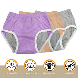 WEEOATAR Unisex Protective Brief Adult Cloth Diaper Incontinence Underwear Adult Cloth Nappy with Diaper Insert,Leakproof,Reusable for Seniors,Incontinence,Disabled,Postpartum(Black,L)