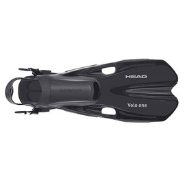 HEAD Mares Volo One Adjustable Snorkeling Fins, Black, Medium/Large