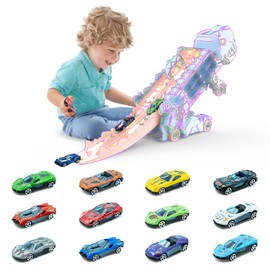 Dufuntotoys 12 Pack Toy Cars for Kids Toddlers - Mini Diecast Metal Race Car Toys for Kids Ages 3-5 4-8(Colors May Vary)