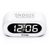 REACHER Small LED Digital Alarm Clock with Snooze, Simple to