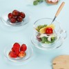 WHJY 6 pcs Clear Glass Plates, 5 inch Glass Plate