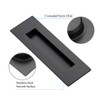 Ravinte 4 Pack Black Sliding Closet Door Handles Black Flush