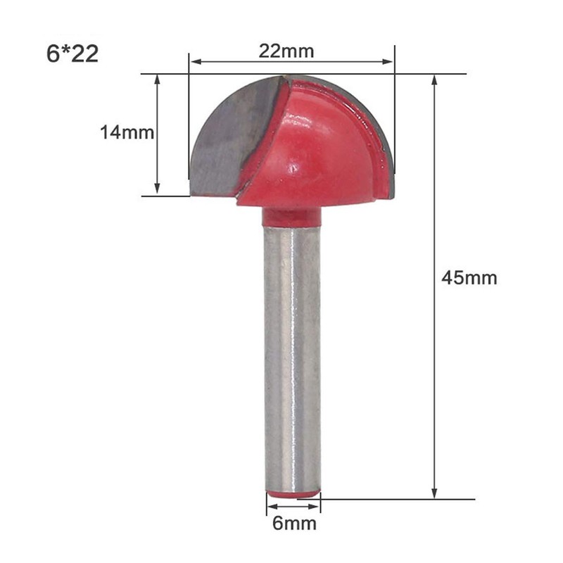 SeonFook 4pcs 6mm Carbide U-Groove Bit Router Bit U Groove