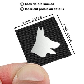 Mini Belgian Malinois K9 Dog Tiny Patch [Black, White]