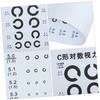 ABOOFAN 5 Sheets C Type Eye Chart Wall Visual Exam