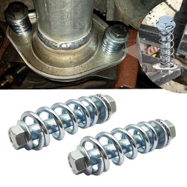 Lyxheth 2PCS Exhaust Bolt and Spring, Exhaust Manifold Bolts, Automotive Spring Repair Replacement Exhaust Bolt Kit for Exhaust Systems, M10x1.5mm Exhaust Spring Bolt & Nut Harware Kit Fit Most Cars