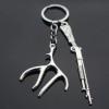 Hunting Rifle & Deer Antler Themed Shotgun Charms Keychain Key