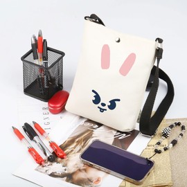 TOBGBE SKZ Kpop Gifts Lee-Know Face Character Crossbody Bag K Pop Boy Group Shoulder Bag for Member Fans K-pop Merch (Lee-Kn-w Face CB)