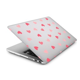 Case Compatible with MacBook Air 13.6 Inch Model A2681 A3113 M2 M3 Release 2022 2024 with Liquid Retina Display Touch ID, Printed Pattern Plastic Hard Shell Matte Case, Pink Heart
