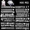 CKANDAY 400 Characters White Letter Set for Interchangeable Felt Boards,