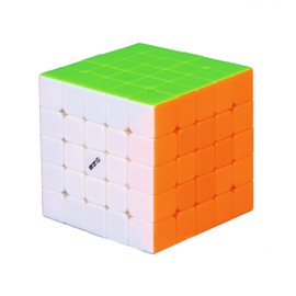 Speed Cube,QY MS 5X5 Magnetic Speed Cube, No Stickers Smooth Rotating Educational Cube Toy Suitable for Cube Lovers