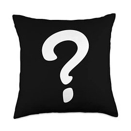 Question Mark Interrogation Point Guess Who Question Mark Couple Guess Who Costume Interrogation Point Throw Pillow, 18x18, Multicolor