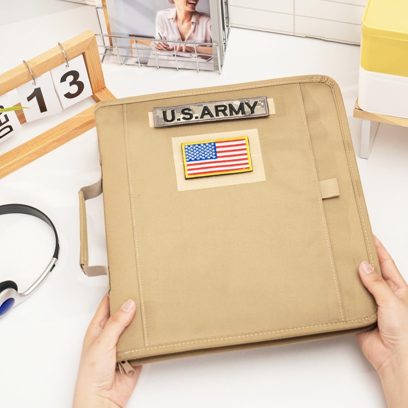 Tactical Portfolio Binder with Zippered, Large Detachable Tactical Padfolio Organizer