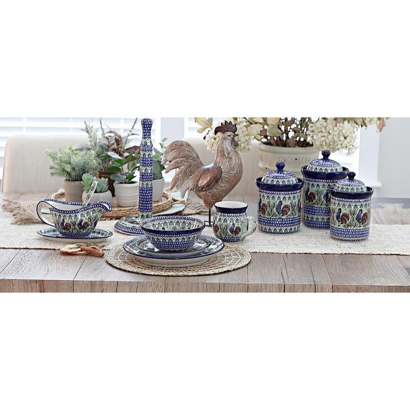 Blue Rose Polish Pottery - Blue Rooster Row Paper Towel