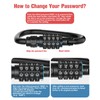 Combination Locks, 4-Digit Heavy Duty Carabiner Clips, D-Shaped Code Combo