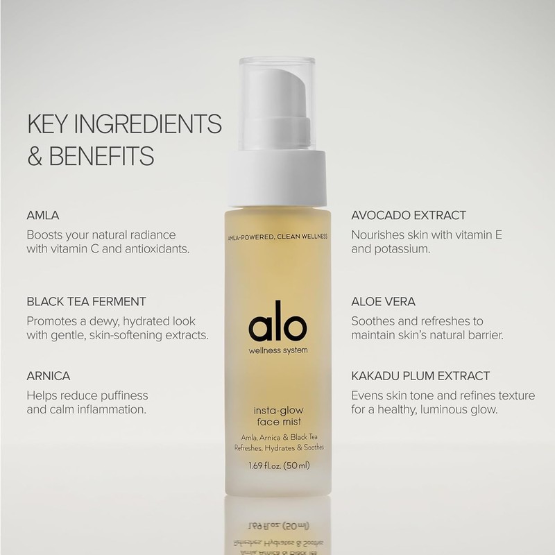 Alo Yoga Insta Glow Face Mist - Restores moisture and