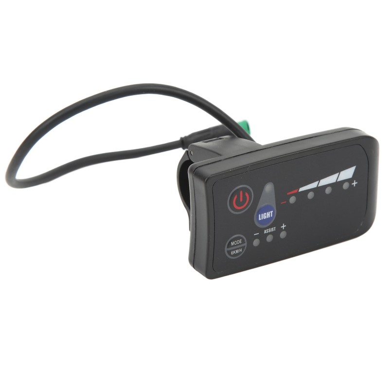 Electric Bike Power Display Meter Waterproof 5 Pin Interface ABS