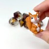 Sage's Baby Squirrel Familiar Resin Polyhedral Dice Set & Figurine