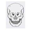 'Forward Facing Skull' Temporary Tattoo - Water Resistant, Skin-Safe, Non-Toxic