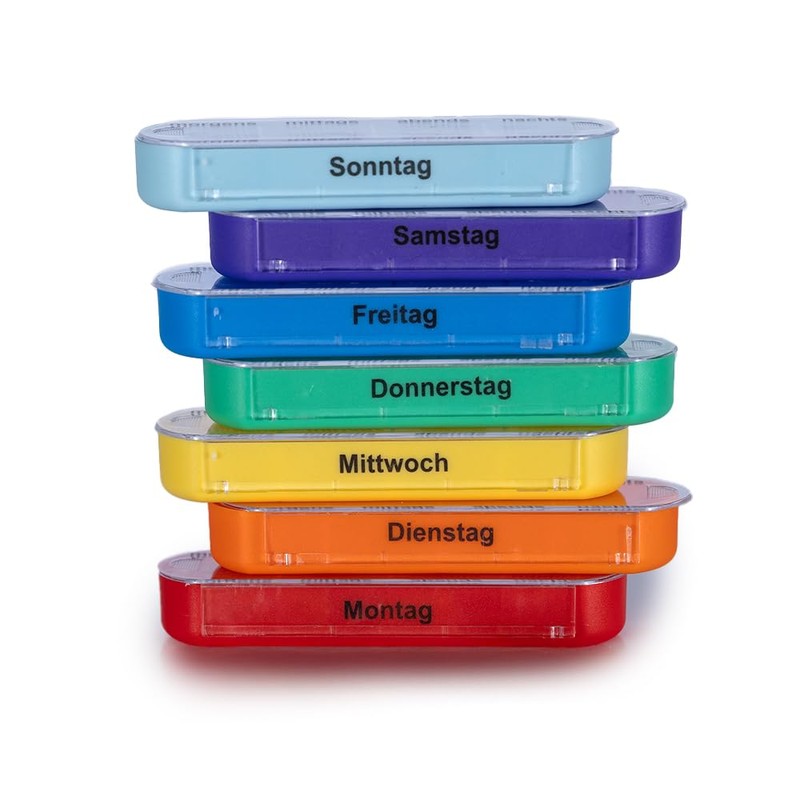 Laro Pill Box Black 7 Days 4 Compartments per Day