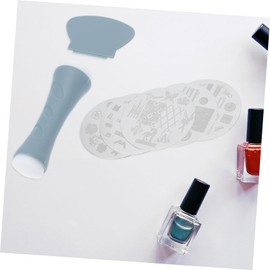 Minkissy 1set Christmas Nail Art Stamping Plate Set and Reusable Steel Template for Creative Manicure Designs Easy Festive Nail Decorations for Girls Random Patterns Included