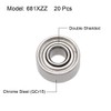 sourcing map Pack of 20 Deep Groove Ball Bearings 681XZZ