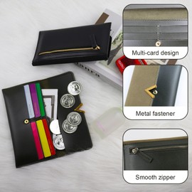 Energather Women's Purse, PU Leather Purse, Women's Purse with Combined Design, Purse Women's Purse for Travel, Shopping, Green, S, Casual