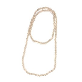 Caprilite 150cm Long multi layer Gatsby PEARL NECKLACE Beaded Chain Wedding Bridal Gift UK (Champagne Gold)
