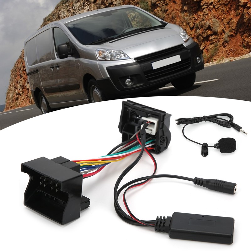 12Pin Bluetooth AUX-IN Cable Stereo Audio Adapter with Microphone Fit