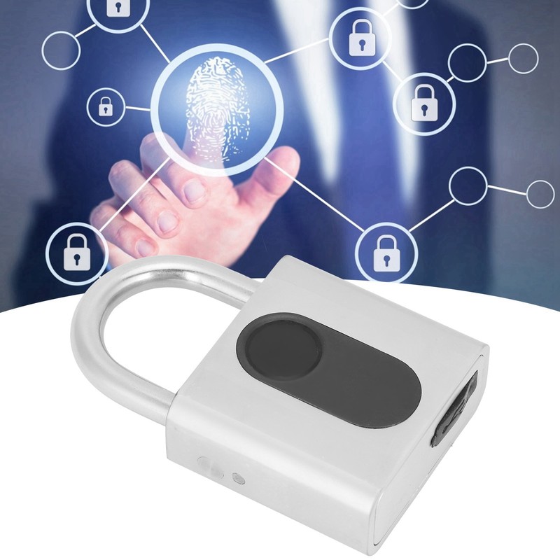 Bluetooth Padlock Intelligent Fingerprint Phone APP Lock Set for Dormitory