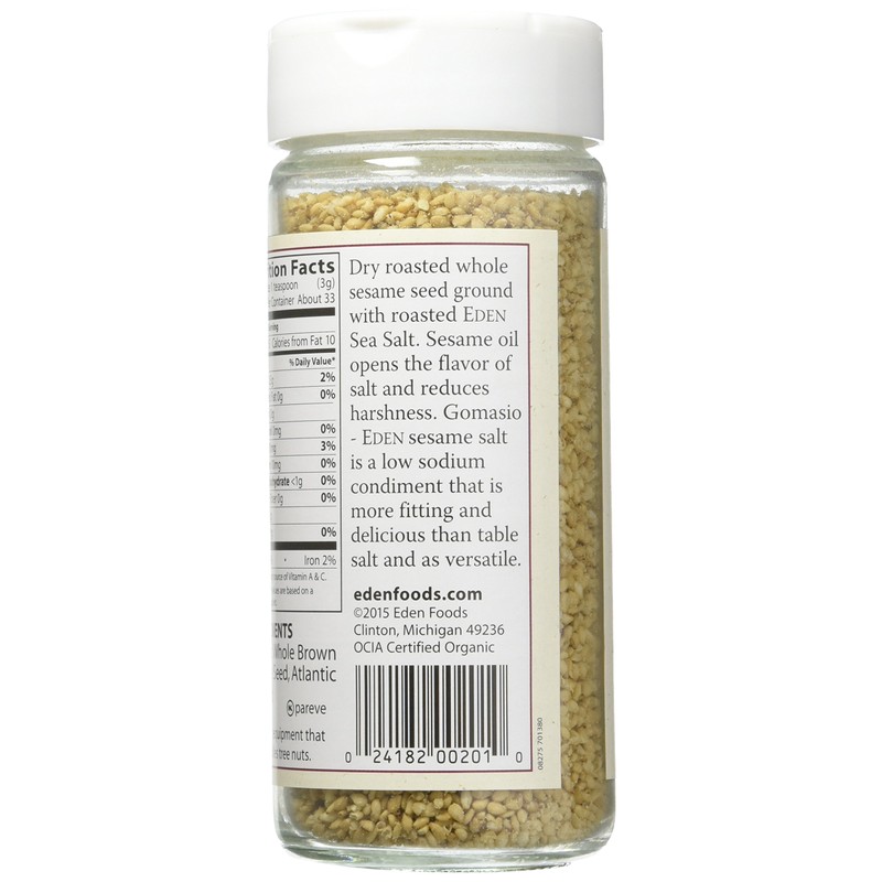 Eden Foods Salt Gomasio Ssme Sd Org