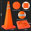 [12 Pack]28 Inch Collapsible Traffic Safety Cones - Parking Cones