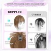 BUPPLER Hair Toppers for Women Real Human Hair-360°3D Topper with