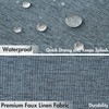 MIULEE Extra Long Linen Shower Curtain 84 Inch Long with