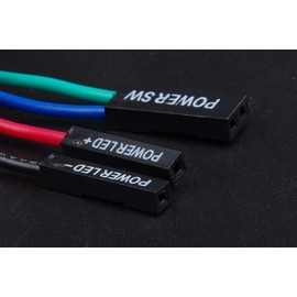 LIVISN 16mm Chassis Metal Button Switch with 100m 3.3FT Extension Cable Red Yellow Blue Green LED for DIY Computer and Restart Switch (Blue Symbol)