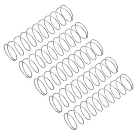QUARKZMAN Pack of 5 Compression Springs, 0.5 x 10 x 40 mm, Compression Springs, Spring Springs, Coil Springs, Steel Springs, 304 Stainless Steel, Silver