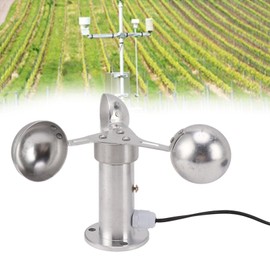 Aluminum Alloy Anemometer Wind Speed Monitoring Sensor 3 Cup Wind Speed Sensor Anemometer 0-3.8V for Power Plants Meteorological Monitoring