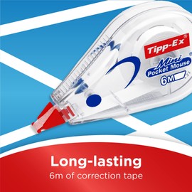 Tipp-Ex Pocket Mouse Correction Tapes – Pack of 2- Easy To Use - Extra Tear-Resistant - 10 m, White Colour
