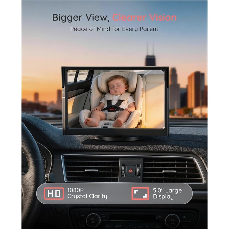 LUCKVIEW BM1 Baby Car Camera for Back Seat & Pet